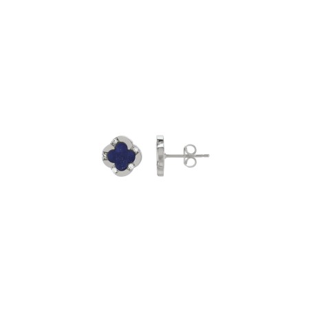 Boucles d'oreilles Charles Garnier en argent et lapis lazuli - bijouterie haillot la seyne sur mer