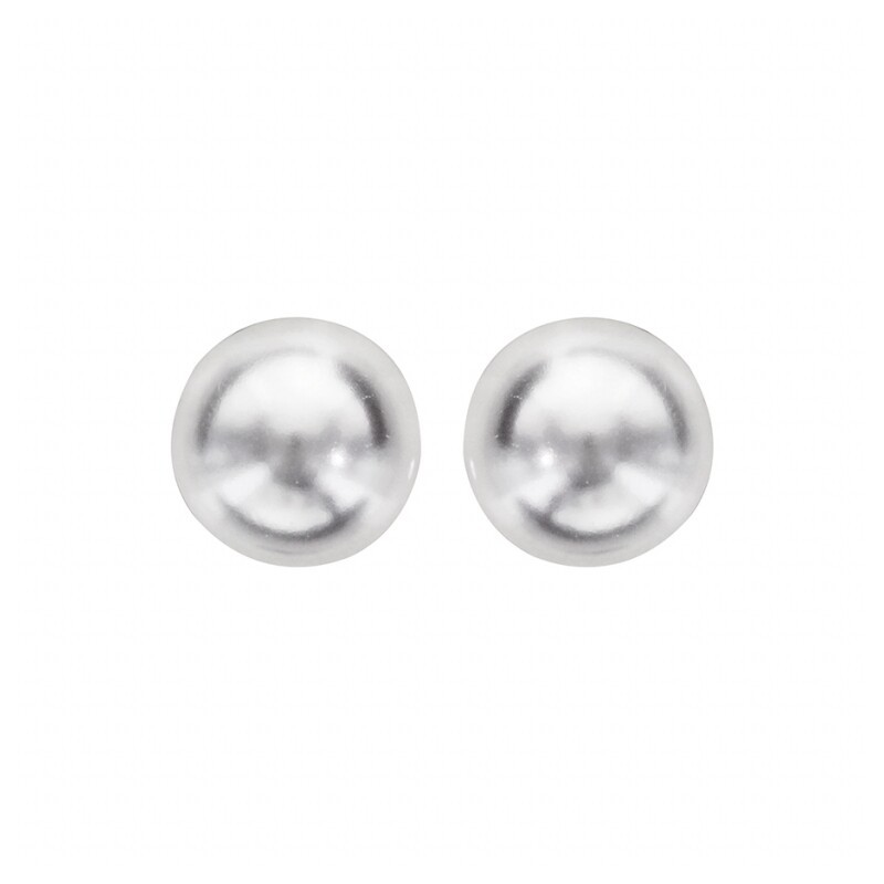 BOUCLES D'OREILLES ARGENT PERLE BLANCHE - bijouterie haillot la seyne sur mer
