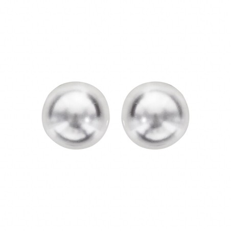 BOUCLES D'OREILLES ARGENT PERLE BLANCHE - bijouterie haillot la seyne sur mer