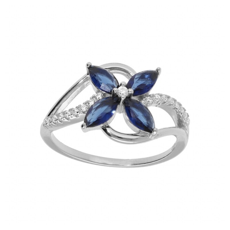 Bague argent rhodié croisées - bijouterie haillot la seyne sur mer