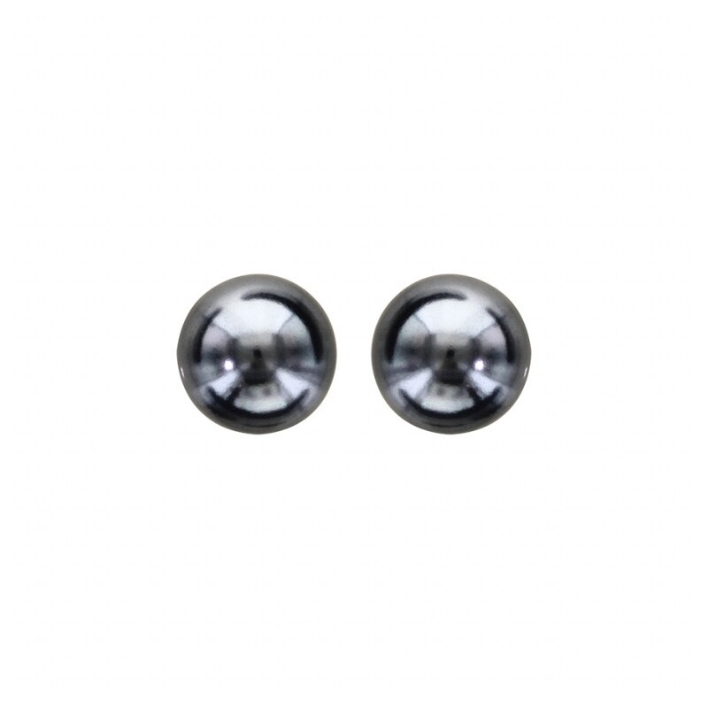 Boucles d'oreilles argent perle noire 8mm - bijouterie haillot la seyne sur mer
