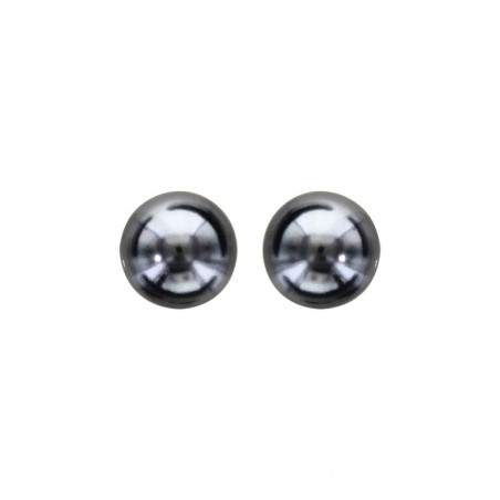 Boucles d'oreilles argent perle noire 8mm - bijouterie haillot la seyne sur mer