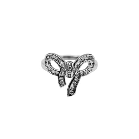 Bague Noeud Or 18k Diamants - bijouterie haillot la seyne sur mer