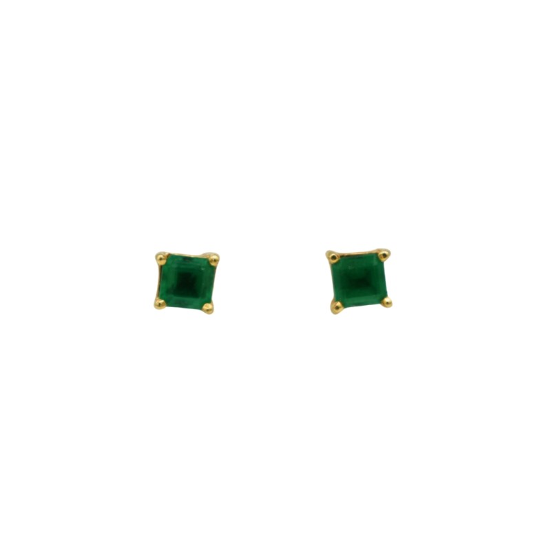 Boucles D'oreilles Emeraude Or 18k - Bijouterie Haillot La Seyne Sur Mer 83