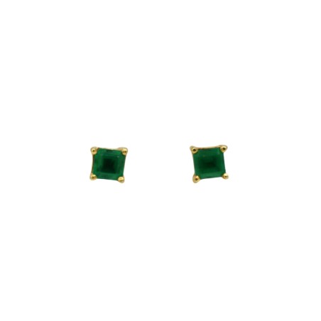 Boucles D'oreilles Emeraude Or 18k - Bijouterie Haillot La Seyne Sur Mer 83
