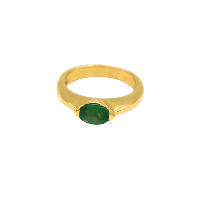 Bague Or 18k Emeraude - bijouterie haillot la seyne sur mer