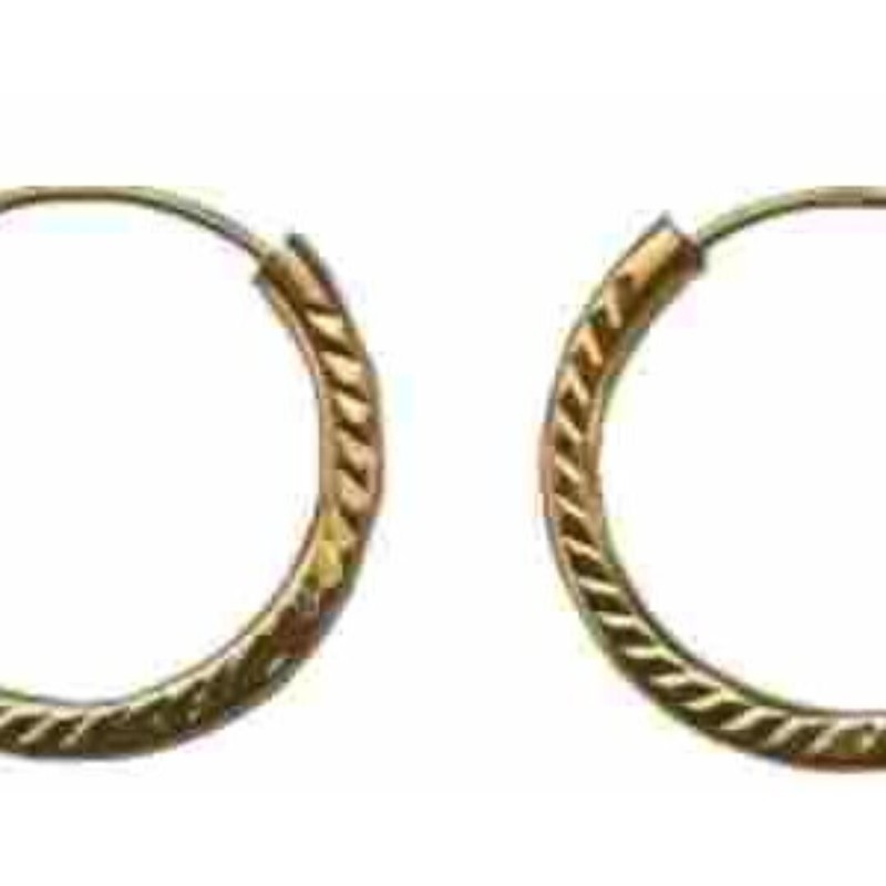 Créole ciselées Or jaune 18 k - bijouterie haillot la seyne sur mer