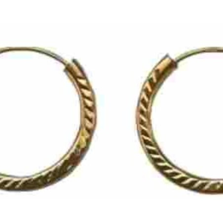 Créole ciselées Or jaune 18 k - bijouterie haillot la seyne sur mer