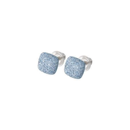 Boucles d'oreilles PESAVENTO Colore argent Rhodié Bleu Caraïbe - bijouterie haillot la seyne sur mer