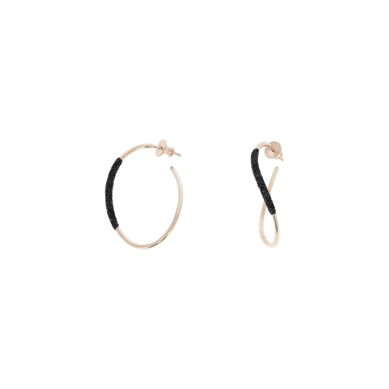 Boucles d'oreilles PESAVENTO Polvere Rose Polvere noir - bijouterie haillot la seyne sur mer