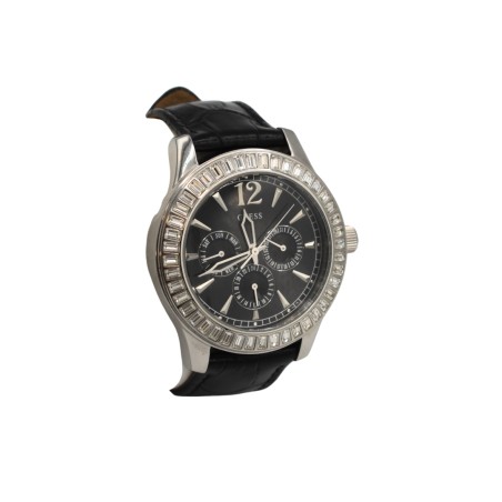 Guess Ronde cuir noir - Bijouterie Haillot La Seyne Sur Mer 83