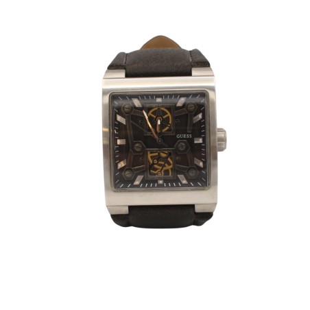 Guess homme carré cuir noir - Bijouterie Haillot La Seyne Sur Mer 83