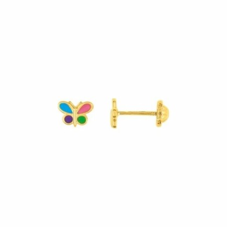 Boucles d'oreilles papillon en or jaune - bijouterie haillot la seyne sur mer