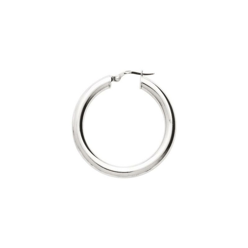 Boucles d'oreilles créoles en argent rhodié - bijouterie haillot la seyne sur mer