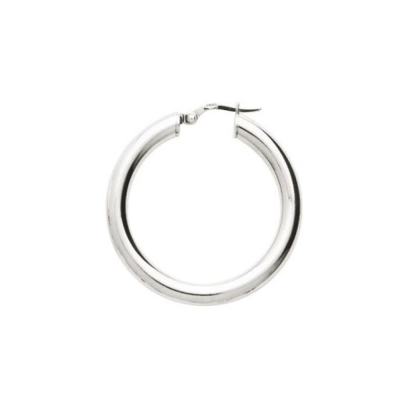 Boucles d'oreilles créoles en argent rhodié - bijouterie haillot la seyne sur mer