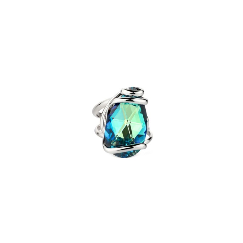 Bague Andrea Marazzini W Drop en métal rhodié et cristal précieux - bijouterie haillot la seyne sur mer