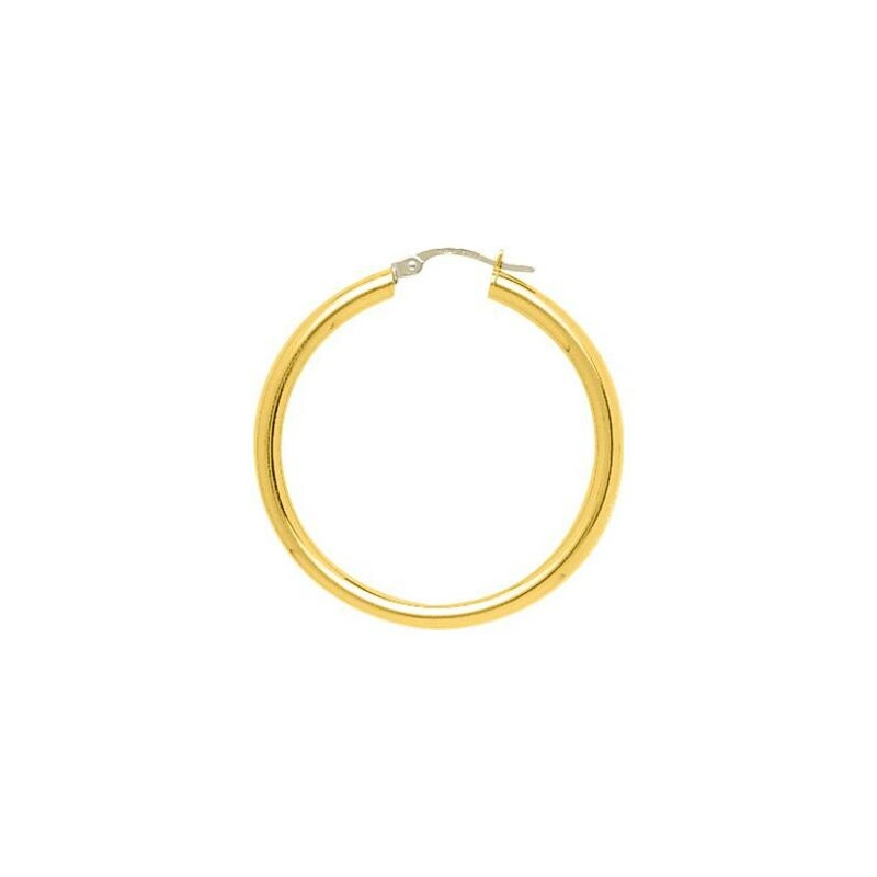 Boucles d'oreilles créoles en or jaune - bijouterie haillot la seyne sur mer
