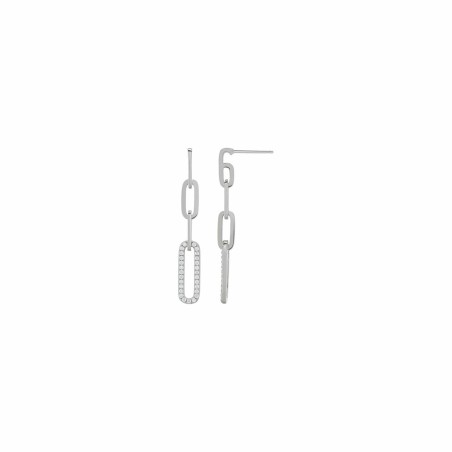 Boucles d'oreilles Charles Garnier en argent et oxydes de zirconium - bijouterie haillot la seyne sur mer