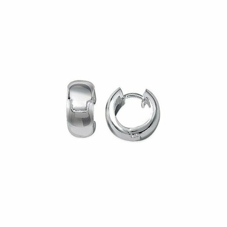 Boucles d'oreilles créoles en argent rhodié - bijouterie haillot la seyne sur mer