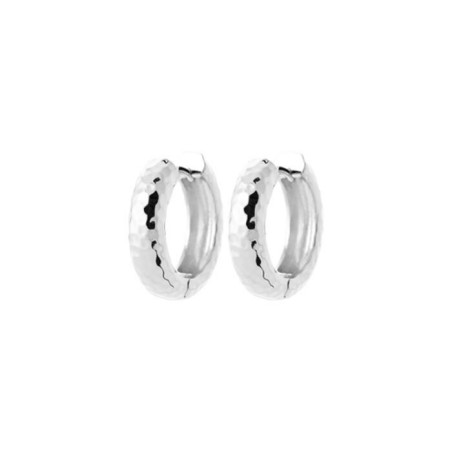 Boucles d'oreilles créoles en argent rhodié - bijouterie haillot la seyne sur mer