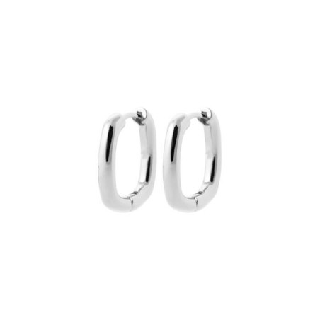 Boucles d'oreilles créoles en argent rhodié - bijouterie haillot la seyne sur mer