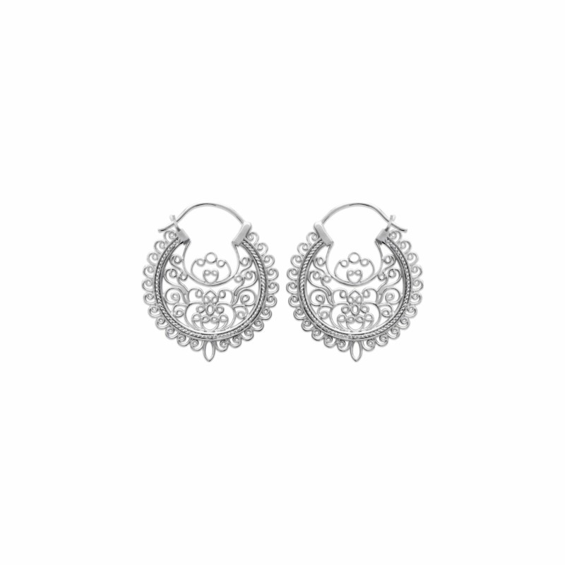 Boucles d'oreilles en argent rhodié - bijouterie haillot la seyne sur mer