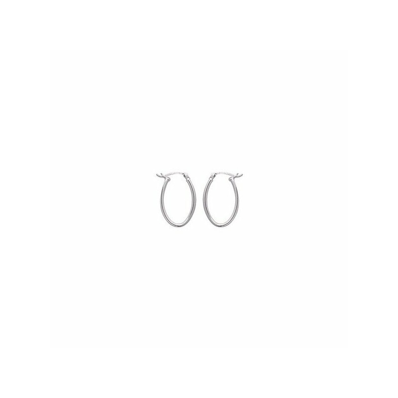 Boucles d'oreilles créoles en argent rhodié - bijouterie haillot la seyne sur mer
