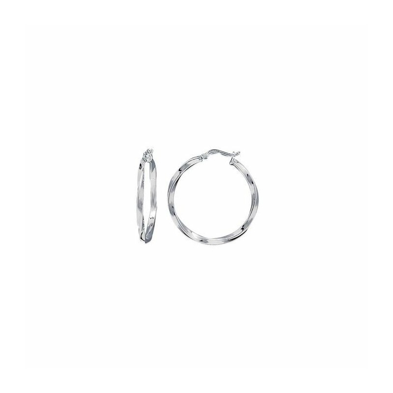 Boucles d'oreilles créoles en argent - bijouterie haillot la seyne sur mer