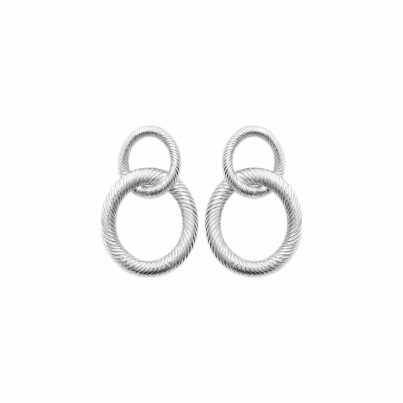 Boucles d'oreilles en argent rhodié - bijouterie haillot la seyne sur mer