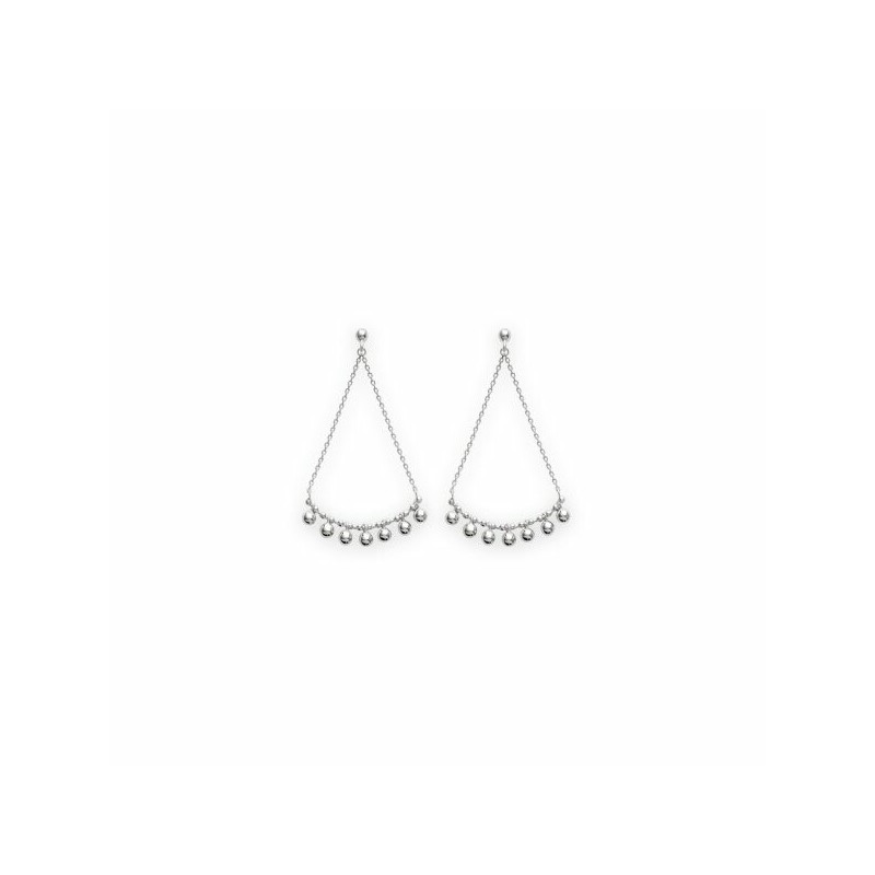 Boucles d'oreilles en argent rhodié - bijouterie haillot la seyne sur mer