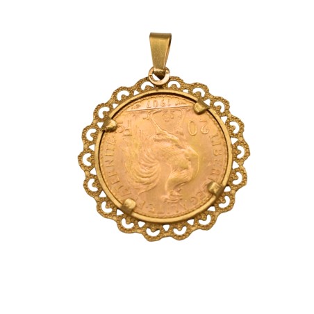 Pendentif Médaille 20 FRS Or 18k