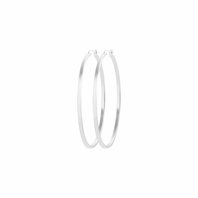 Boucles d'oreilles créoles en argent - bijouterie haillot la seyne sur mer