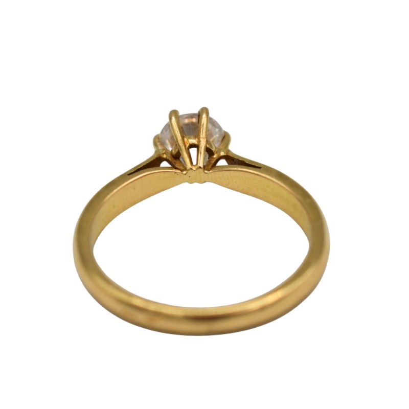 Solitaire diamant Or jaune 18k - Bijouterie Haillot La Seyne Sur Mer 83