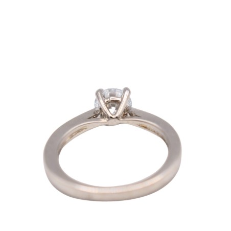 Bague en or blanc et diamant de synthese - bijouterie haillot la seyne sur mer