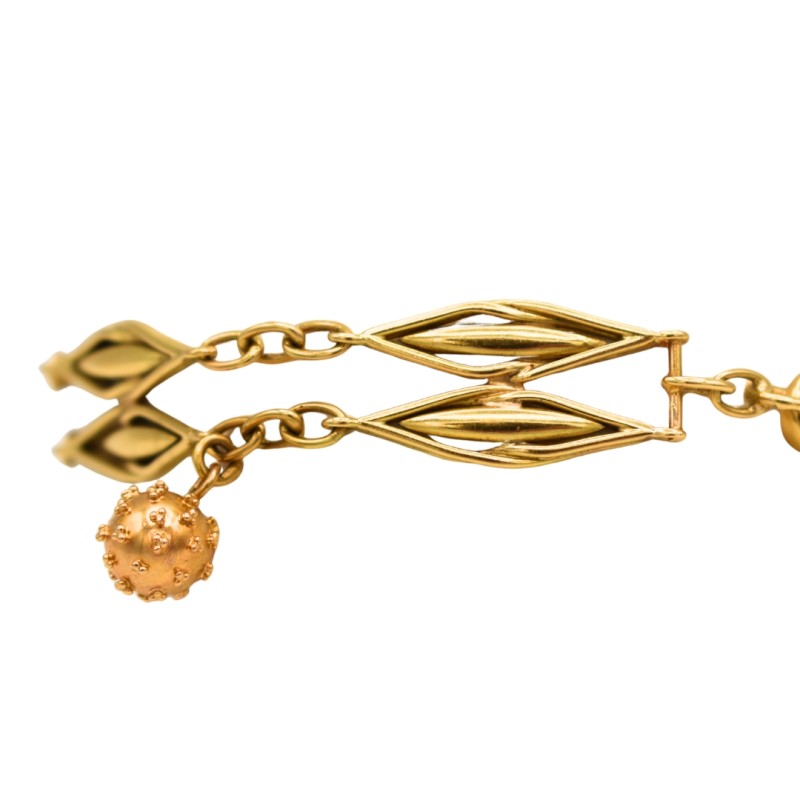 Bracelet doubles rangs filigranes Or jaune 18k