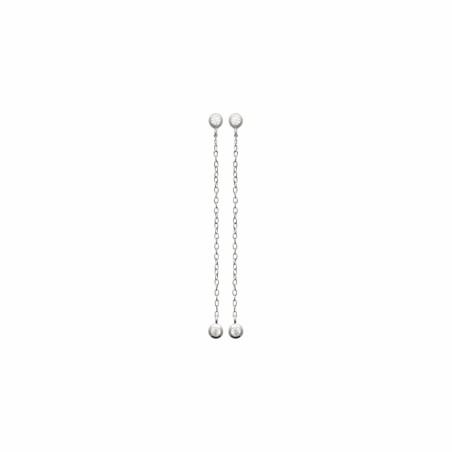 Boucles d'oreilles en argent rhodié et oxydes de zirconium - bijouterie haillot la seyne sur mer