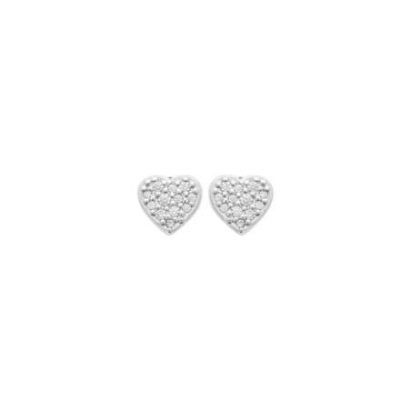 Boucles d'oreilles en argent rhodié et oxydes de zirconium - bijouterie haillot la seyne sur mer