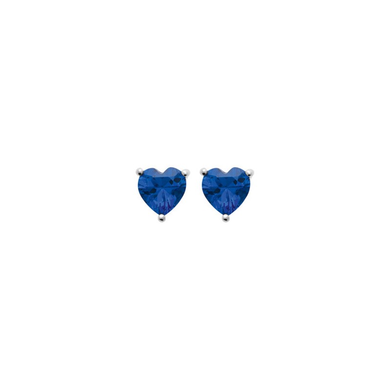 Boucles d'oreilles en argent rhodié, oxydes de zirconium et pierres synthétiques - bijouterie haillot la seyne sur mer