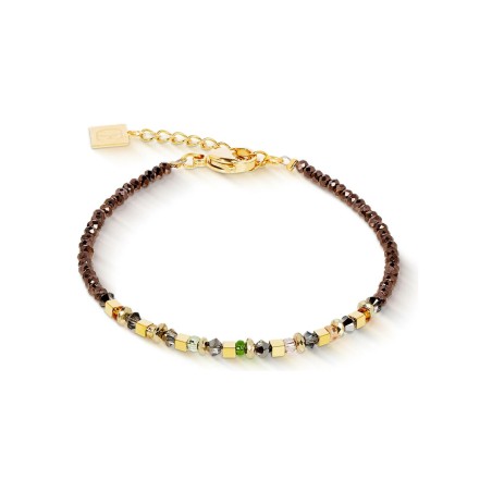 Bracelet Coeur de Lion Golden Whisper en acier doré, cristaux Swarovski, hématite et verre - bijouterie haillot la seyne sur mer