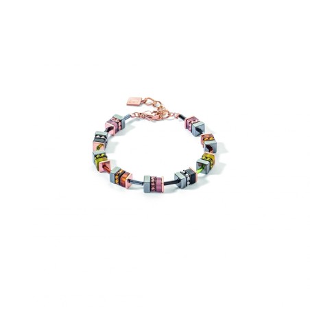 Bracelet Coeur de Lion en acier doré rose, cristaux, strass - bijouterie haillot la seyne sur mer