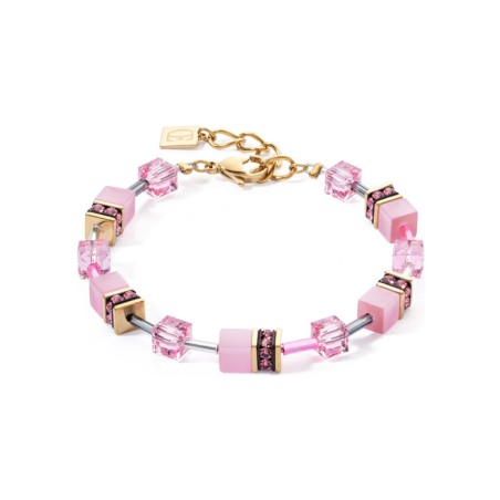 Bracelet Coeur de Lion en métal doré, acier, cristaux, strass - bijouterie haillot la seyne sur mer