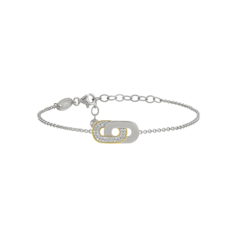 Bracelet Charles Garnier en argent, argent doré et oxyde de zirconium - bijouterie haillot la seyne sur mer