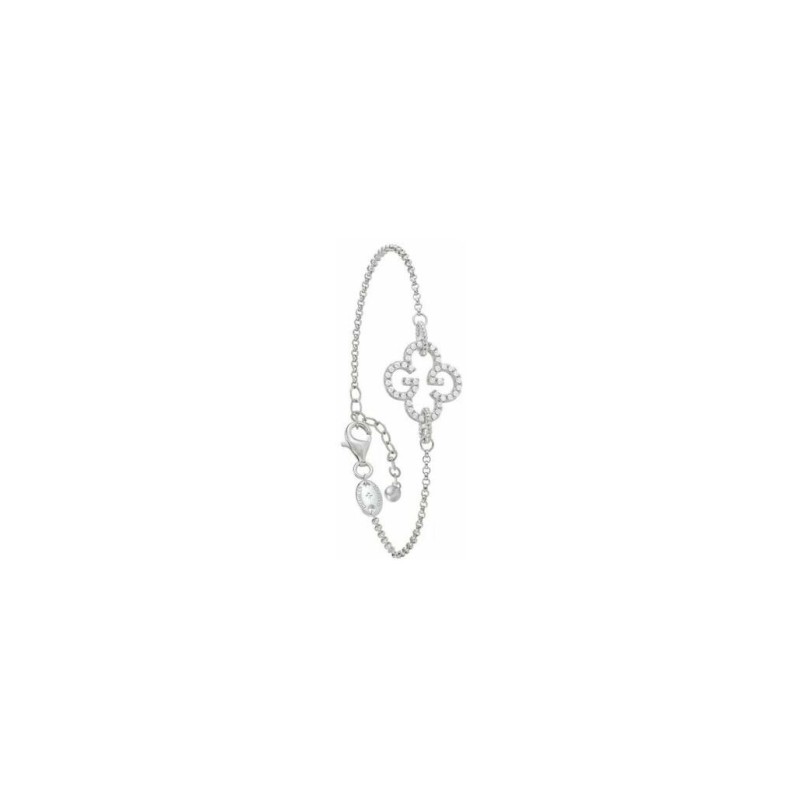 Bracelet Charles Garnier trèfle  en argent et oxydes de zirconium - bijouterie haillot la seyne sur mer