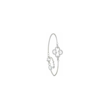Bracelet Charles Garnier trèfle  en argent et oxydes de zirconium - bijouterie haillot la seyne sur mer
