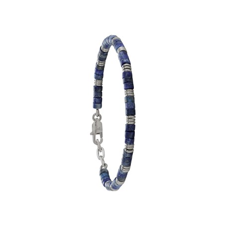 Bracelet Jourdan Bijoux en acier et lapis lazuli - bijouterie haillot la seyne sur mer