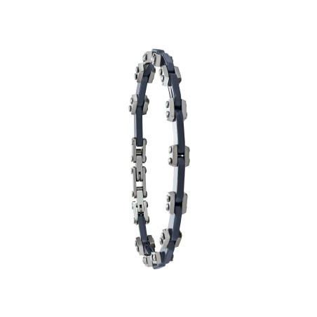 Bracelet Jourdan EYRAS Bijoux en acier et céramique bleue - bijouterie haillot la seyne sur mer