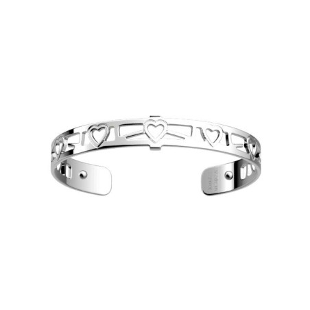 Bracelet manchette Les Georgettes Les Essentielles Cœur, finition argentée, 8mm - bijouterie haillot la seyne sur mer