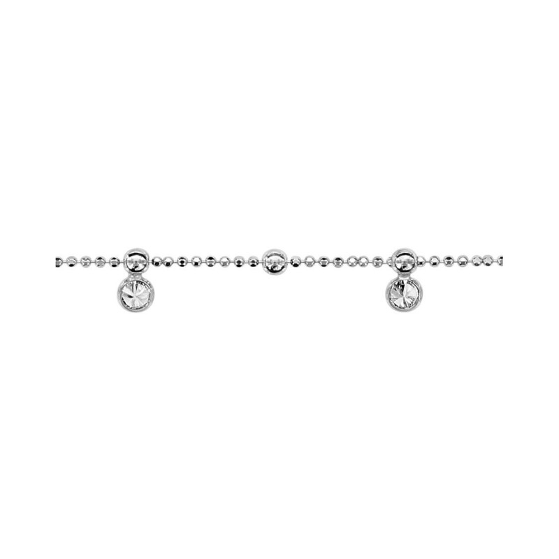 Bracelet en argent rhodié et oxydes de zirconium - bijouterie haillot la seyne sur mer