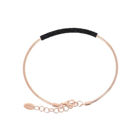 PESAVENTO DNA Bracelet rigide Rose Polvere noir - bijouterie haillot la seyne sur mer