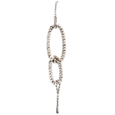 Bracelet motif maillons entrelacés or blanc 18k - bijouterie haillot la seyne sur mer